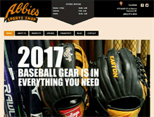 Tablet Screenshot of abbiessports.com